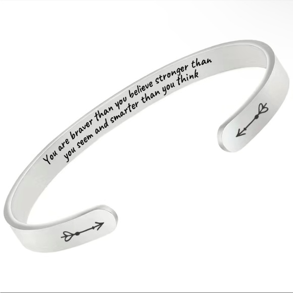 Engraved Inspirational Cuff Bracelet - Picture 1 of 3